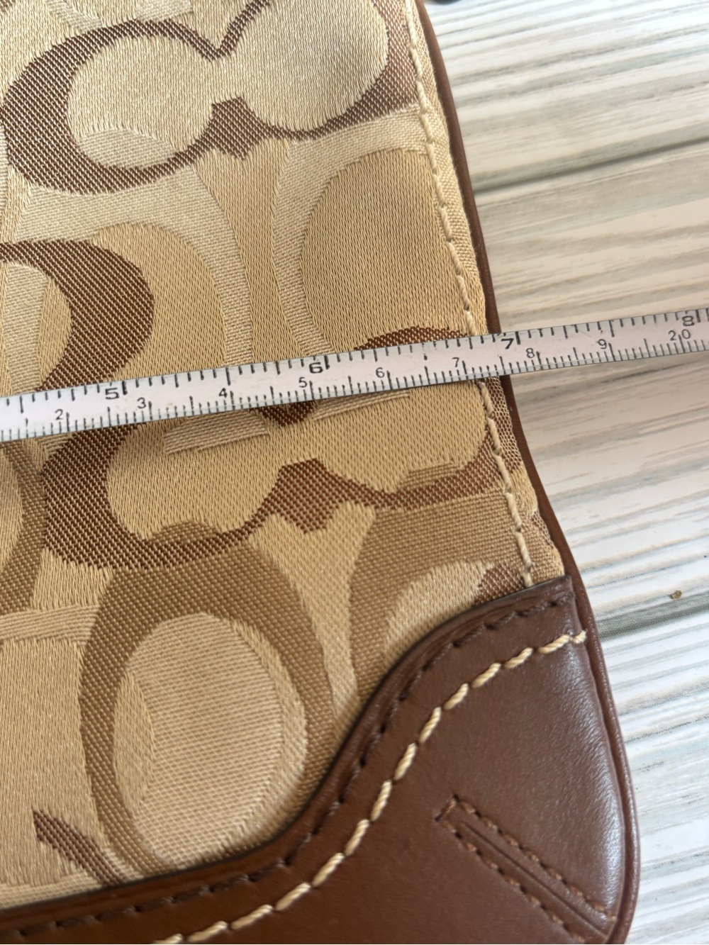 Coach Signature Canvas Crossbody Bag in Beige - Picture 12 of 13